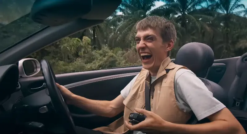 Bourgeois, the TikTok train fanatic, is in the driving seat (Prime Video)