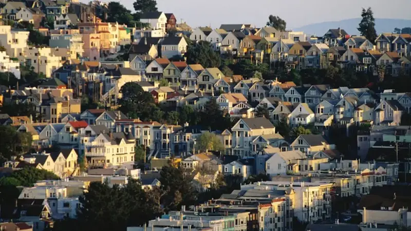 Houses viewed from Mount Davidson, San Francisco, United States of America