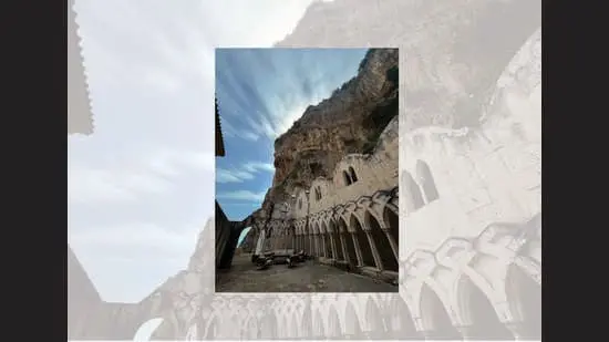 The Convento Di Amalfi’s courtyard is carved into a cliff.
