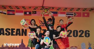 A vibrant display of cultural colors at the ASEAN Bazaar 2026.