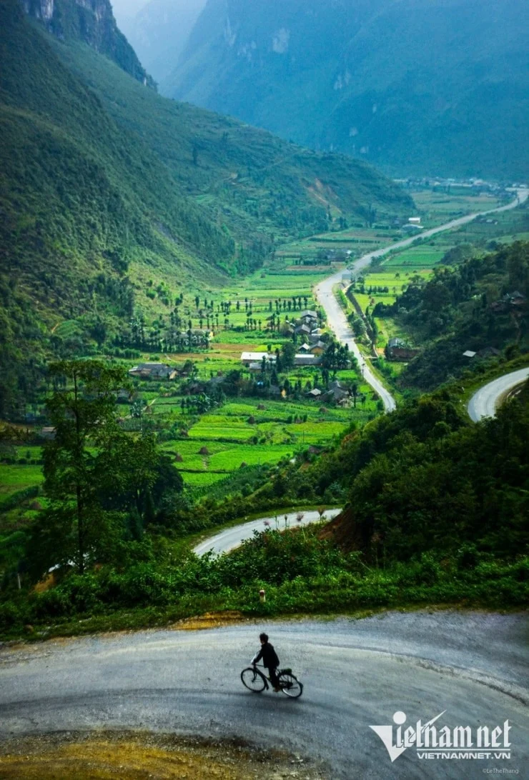 Rice drying scene in Vinh Yen, Phu Tho
