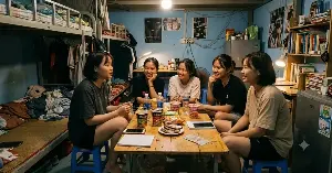 A boarding house where strangers learn to become a family.