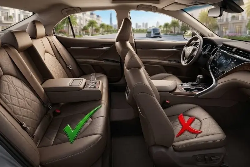 Why is the rear passenger seat always considered the most VIP position in a car?