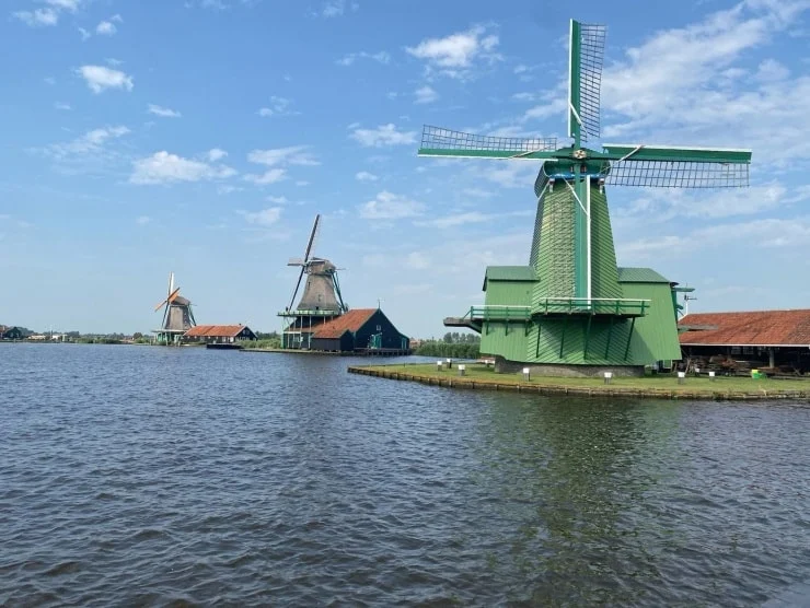The windmills in Zaanse Schans, Netherlands, are picturesque but quite tiring to get to.