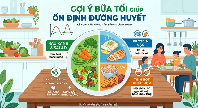 Tối ăn gì để giữ đường huyết ổn định suốt đêm?  - Ảnh 2.