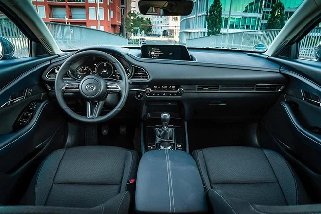 The luxurious interior of the Mazda CX-30
