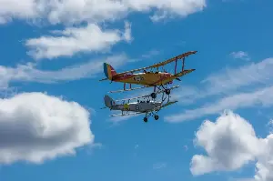 The Wright brothers made the first powered flight in 1903 and Apollo 11 landed on the Moon in 1969, close enough together that a single person could have witnessed both within one lifetime