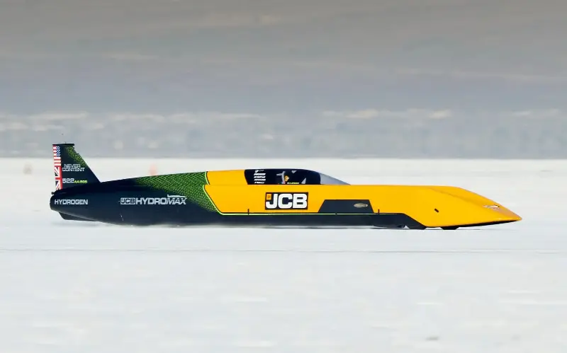 The new 406.320mph record was achieved on a dried lake bed in Utah in a hydrogen internal combustion vehicle