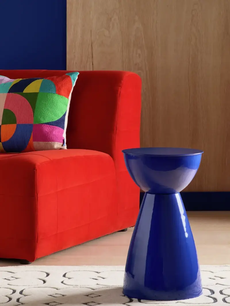 A cobalt blue side table from Habitat