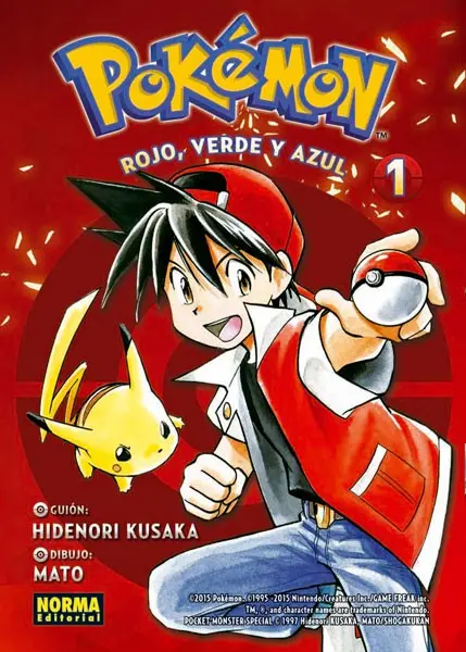 Manga Pokemon Rojo Verde y Azul
