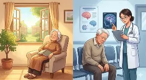 Is excessive daytime sleepiness in the elderly a sign of brain disease?