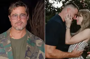 Brad Pitt gushes over Taylor Swift and Travis Kelce's "wedding of the century"