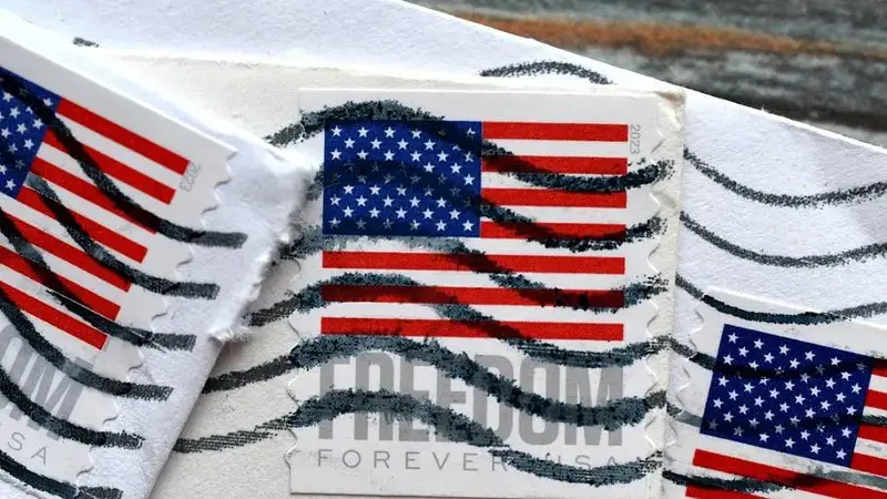 American flag forever stamps
