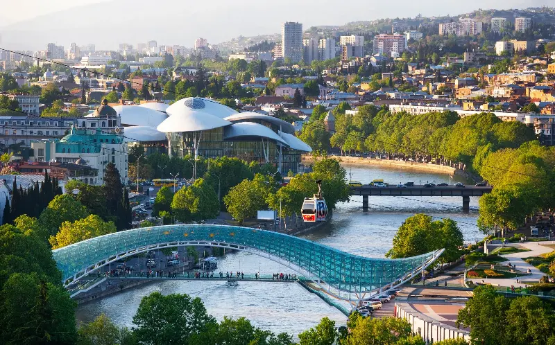 Georgian capital Tbilisi straddles the intersection of Europe and Asia - Westend61