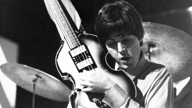 A power-mad Paul wielding his Höfner (Image credit: David Redfern/Redferns/Getty Images)