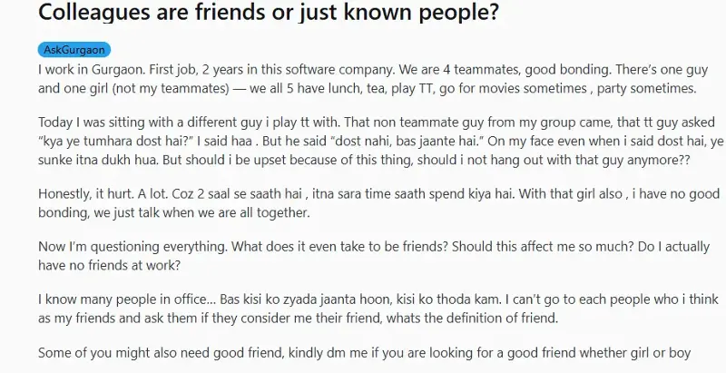 A post shared by a Reddit user. 