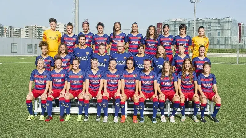 La plantilla del FC Barcelona femenino en la primera temporada de su profesionalización, la 2015-16