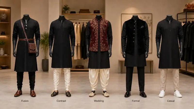 You can create a variety of sartorial moods with the same base, if you get styling right. 