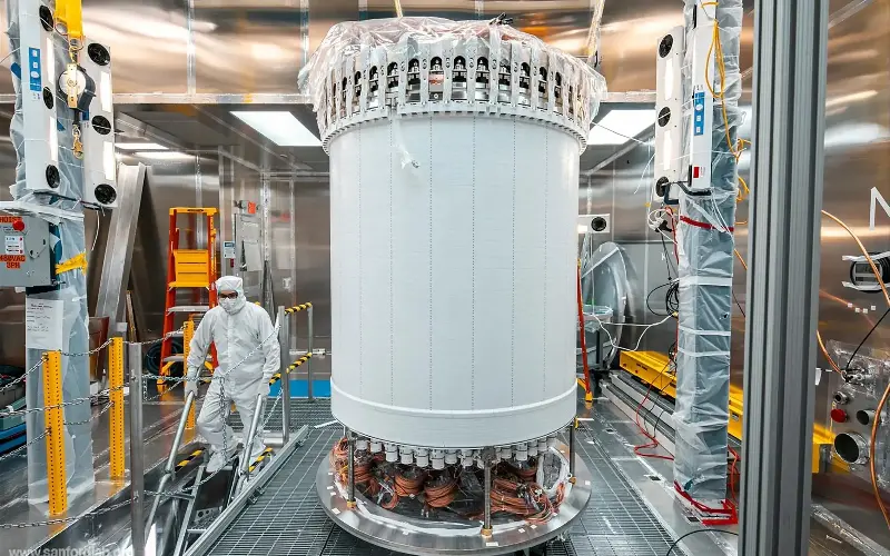 Researchers working in a mine in South Dakota believe they may have detected dark matter using a highly sensitive machine called the Lux-Zeplin - Matthew Kapust/Reuters/Sanford Underground Research Facility