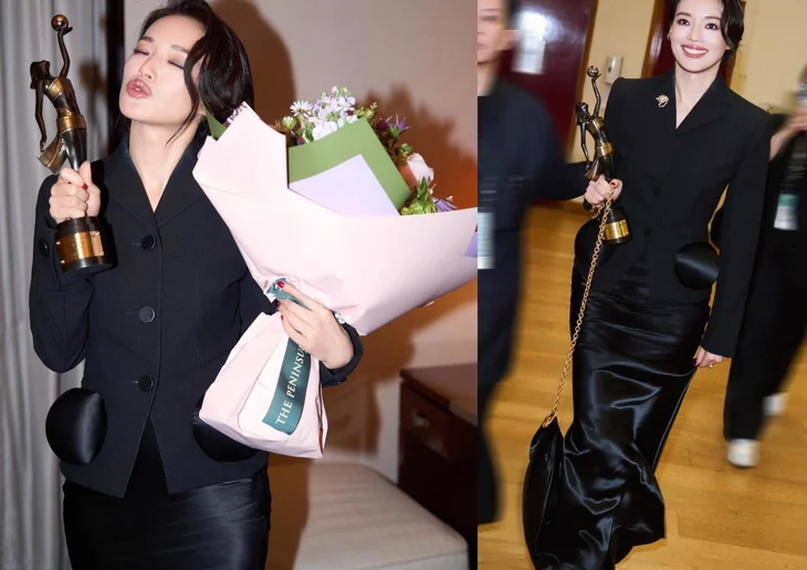 Office fashion inspired by Shu Qi's style - Photo 6.