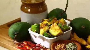 Low Oil Aam Ka Achar: Raw Mango, Green Chilli, And Spices For A Quick Summer Pickle