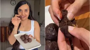 Looking for a healthier dessert? Dietitian Shweta J Panchal shares easy no-bake brownie date bites with dark chocolate