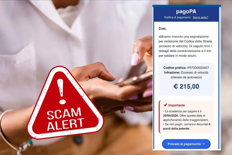 Finte multe via sms e sul parabrezza: come funziona la truffa PagoPA (e come evitarla)