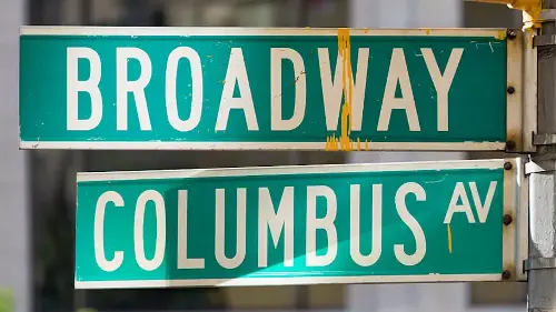 street signs showing