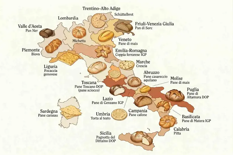 Pani d’Italia: la mappa dei tipi di pane regione per regione, c’è anche il tuo preferito?
