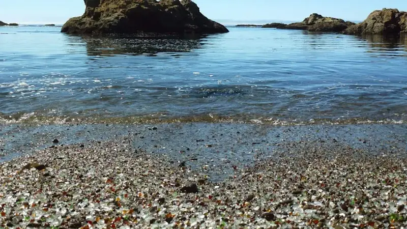 Glass Beach in Fort Bragg, California. 