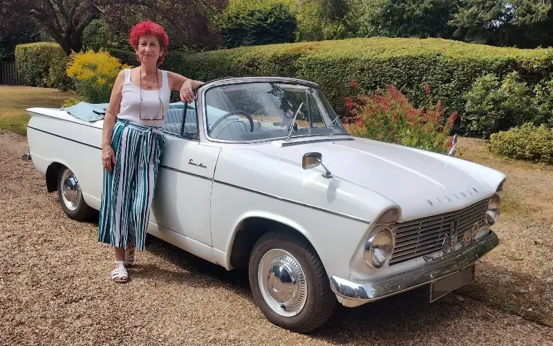 Lourdes Brackenridge says she had to learn to love her 1962 Super Minx convertibles. She and her husband, Glenn, now own two