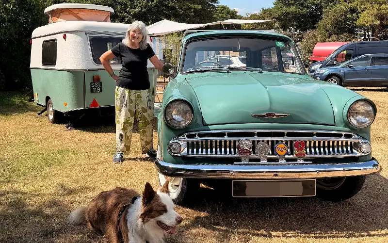 Kate and her husband, Tony, installed a powerful Alpine engine in their Husky to pull their caravan