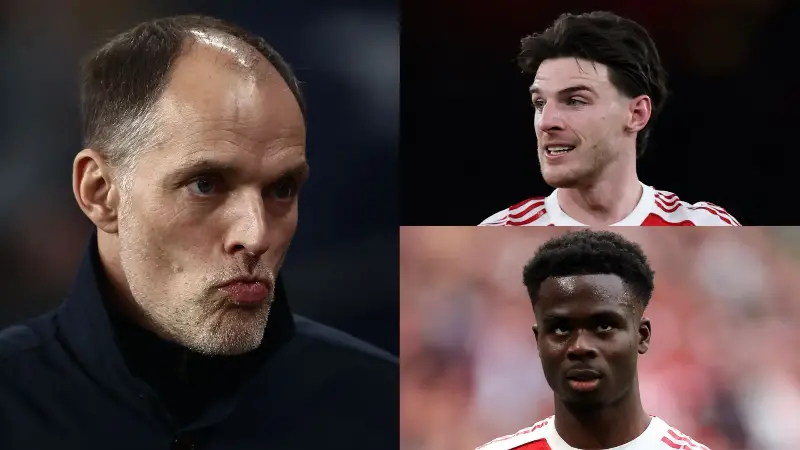 Thomas Tuchel sale en defensa de Declan Rice y Bukayo Saka tras la baja de ambos jugadores del Arsenal de la selección inglesa antes del partido contra Japón