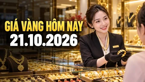 Gold prices today, October 21, 2026: SJC gold remains unchanged, world gold prices slightly decline.