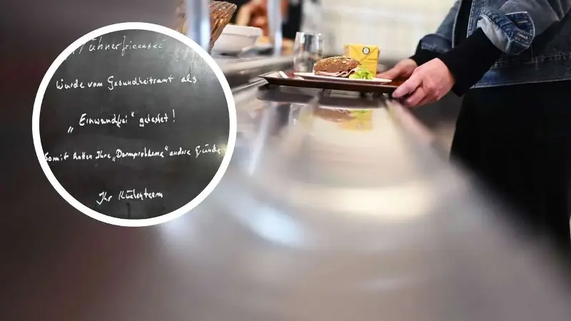 Für „einwandfrei“ befunden: Schild im Speisesaal sorgt erst recht für Verunsicherung