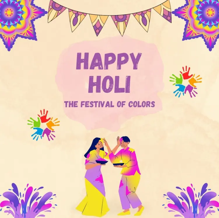 People smear gulal (coloured powders) on each other during celebrations.