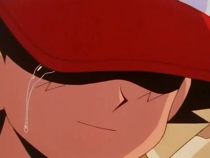 Ash llorando anime Pokemon