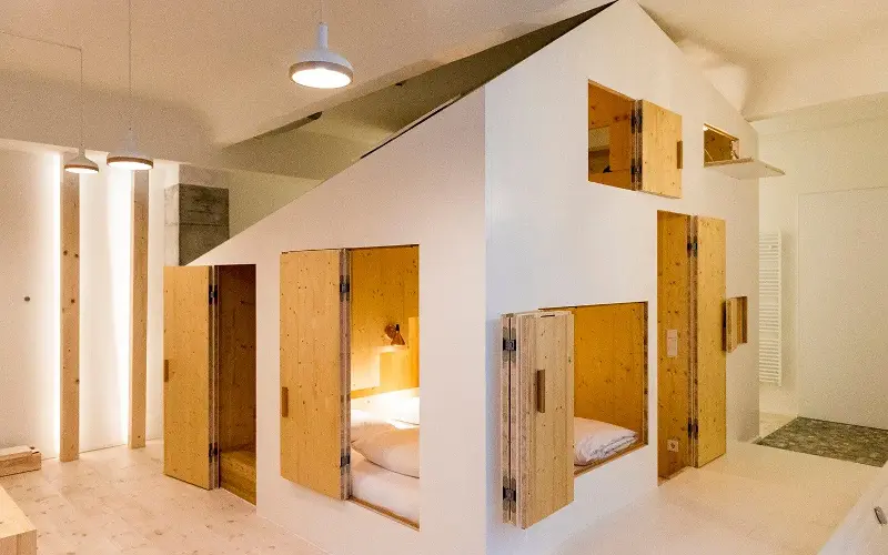 The family-size Hideout at Michelberger in East Berlin’s lively Friedrichshain district - JAMES PFAFF