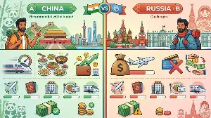China vs Russia — I asked Gemini which international solo trip is best under ₹1.5 lakh