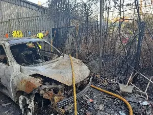 Hackney Central fire: Dozens of firefighters called as static caravan engulfed in flames