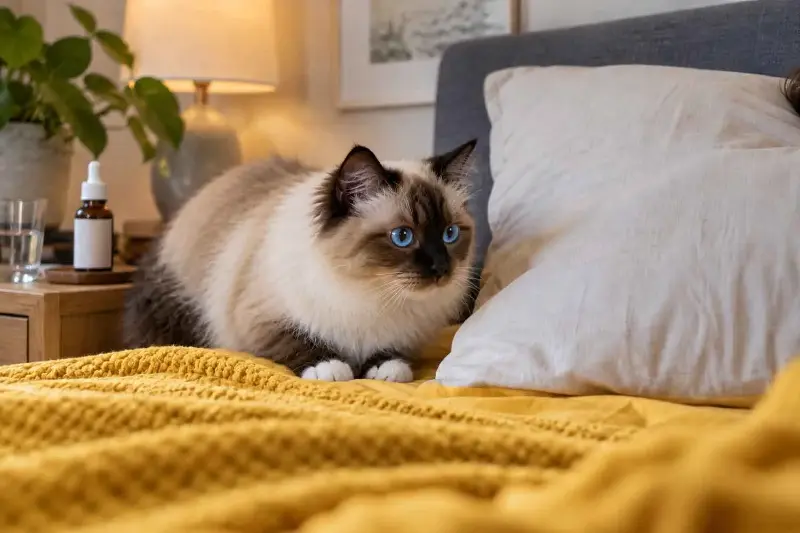 Se usi questo farmaco e hai un gatto, fai attenzione ai residui su cuscini, mani e superfici