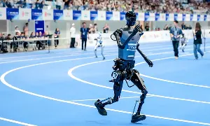 Over 2,000 humanoid robots compete in various physical activities in China.
