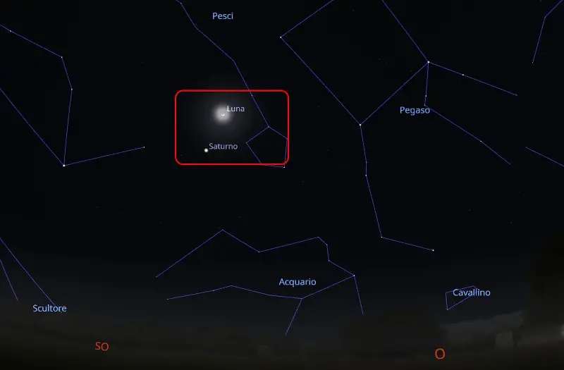 bacio luna saturno