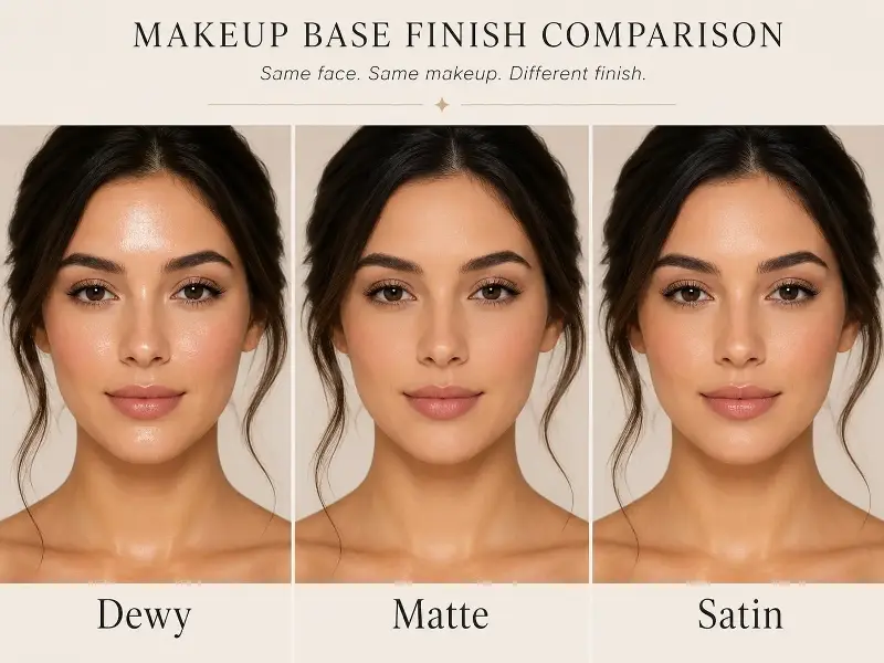 Your makeup looks different depending on the final finish, and it all comes down to the base.