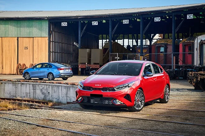 The 2026 Kia K3 competes in the C-segment sedan market.