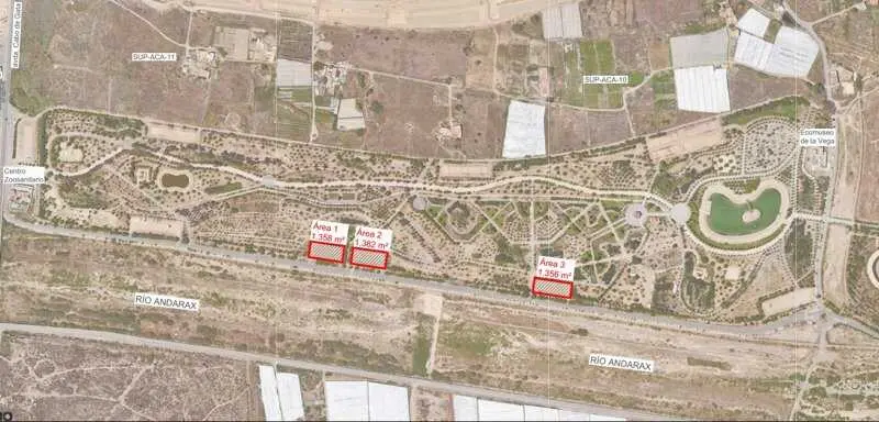 Almería proyecta un área para autocaravanas junto al Parque del Andarax con tres zonas y 4.096 metros cuadrados