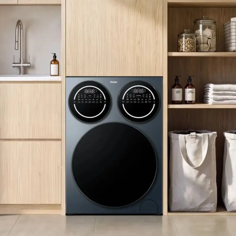 Three loads are better than one thanks to Haier's new multi-drum washing machine. (Image credit: Haier)