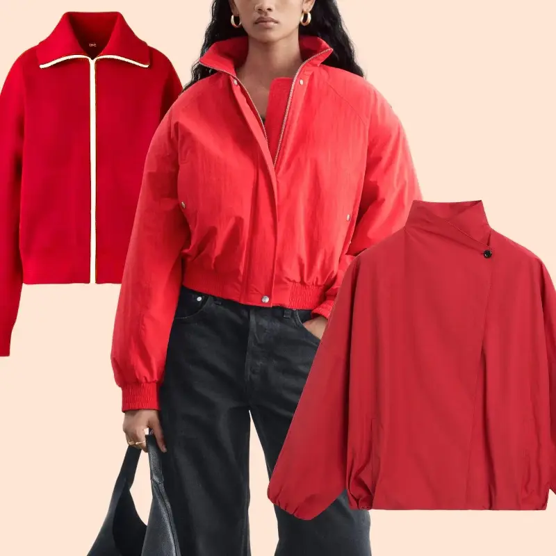 The sporty red jacket