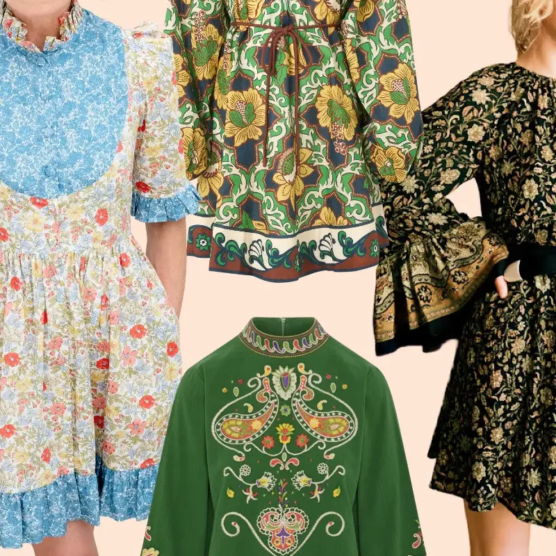 The printed minidress