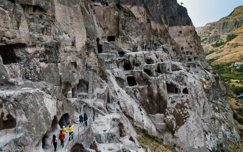 Vardzia’s cave city is staggered across the slopes of the Erusheti Mountain - James Strachan